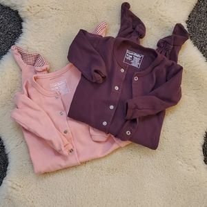 L'oved Baby Sleepers 9-12 Months Set of 2